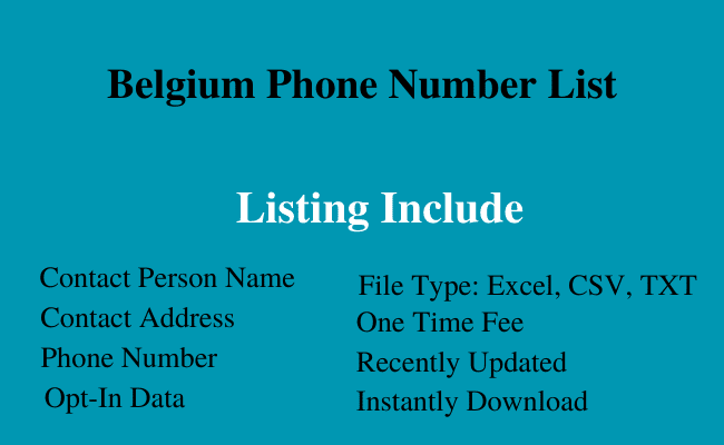 Belgium phone number list