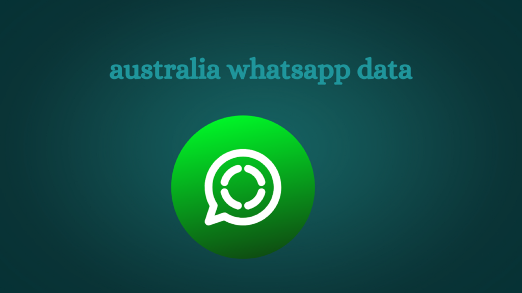 australia whatsapp data